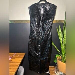 Nasty Gal Shiny Black Faux Leather Jacket
